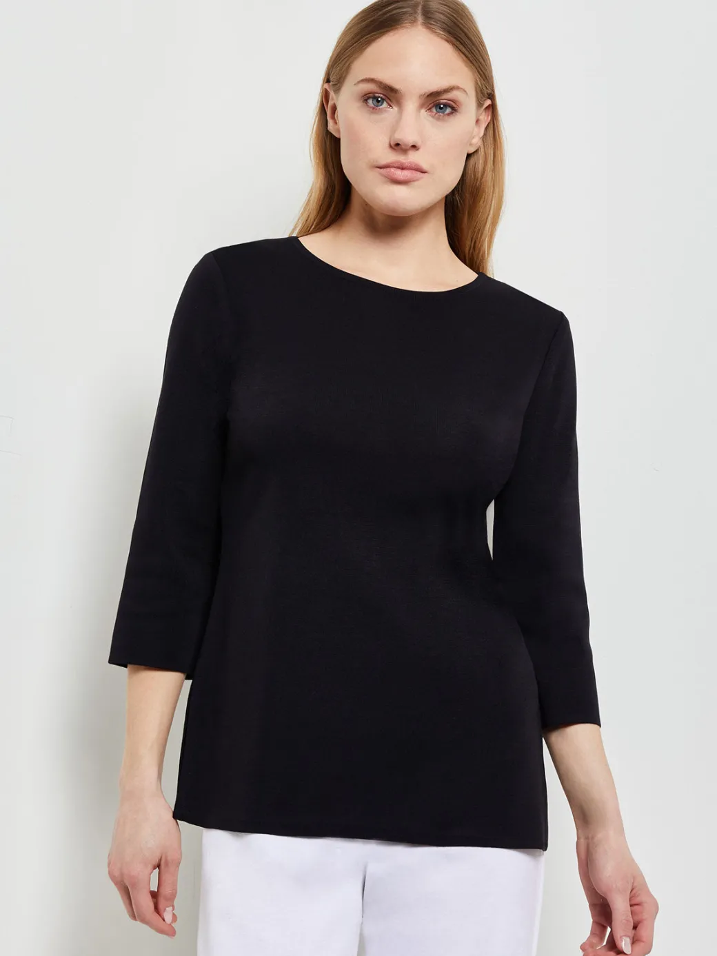 3/4 Sleeve Knit Tunic - Long Sleeve Tunic ||Misook New
