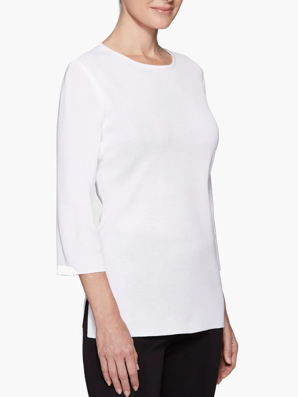 3/4 Sleeve Knit Tunic - Knit Top ||Misook Outlet