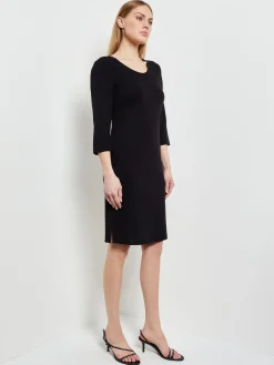 3/4 Sleeve Sheath Dress - Scoop Neck Dress ||Misook Outlet