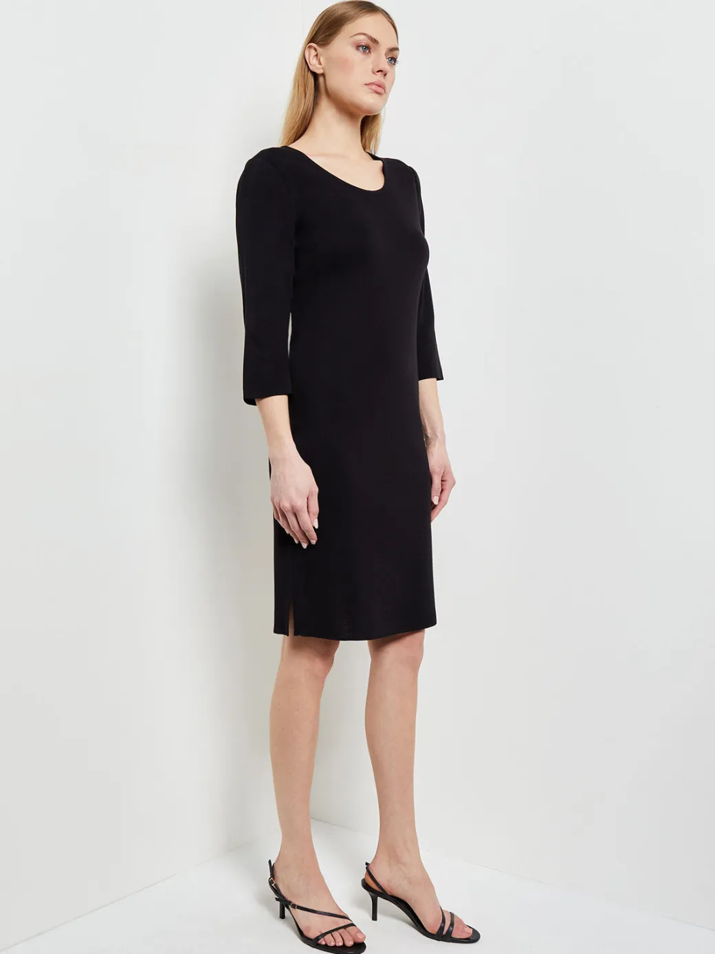 3/4 Sleeve Sheath Dress - Scoop Neck Dress ||Misook Outlet