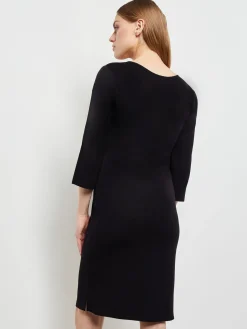 3/4 Sleeve Sheath Dress - Scoop Neck Dress ||Misook Outlet