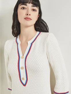 Above the Knee Sheath Dress - Intarsia Soft Knit|Misook Discount