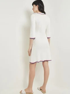 Above the Knee Sheath Dress - Intarsia Soft Knit|Misook Discount