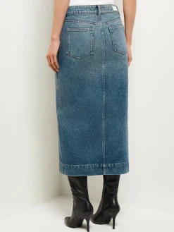 Asra Denim Maxi Skirt|Misook Clearance