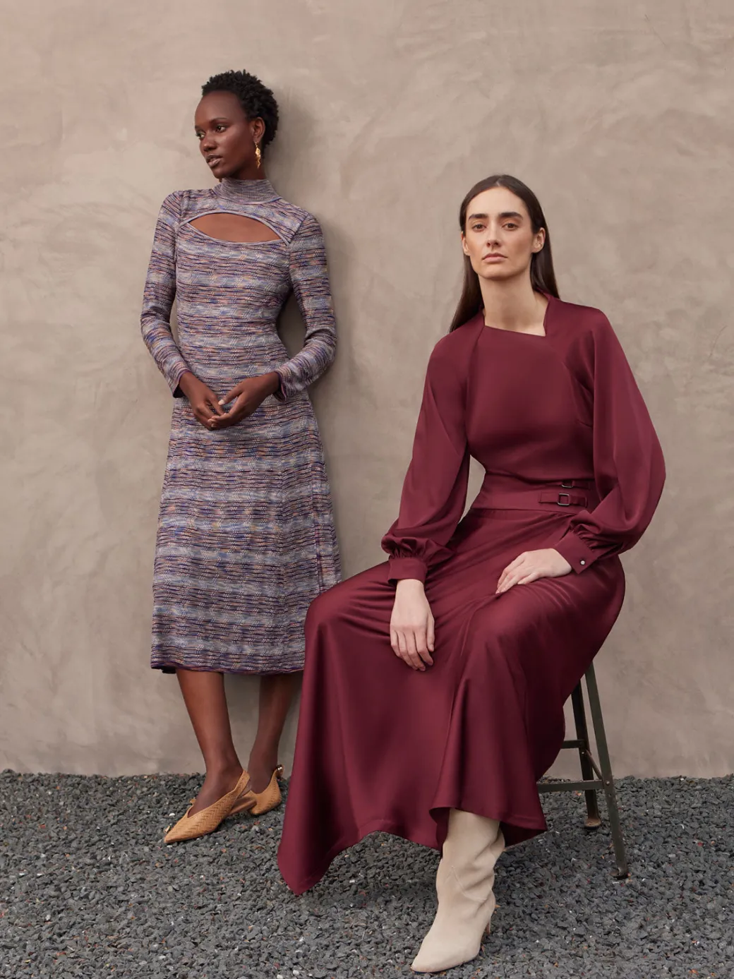 Asymmetrical Neckline Crepe de Chine Blouse|Misook Outlet