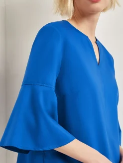 Bell Sleeve Woven Blouse|Misook New