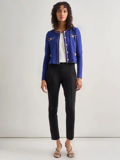 Braided Trim Boucle Knit Jacket|Misook Sale