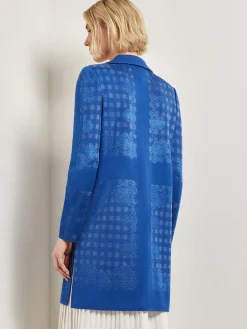 Burnout Floral Pattern Knit Jacket|Misook Discount