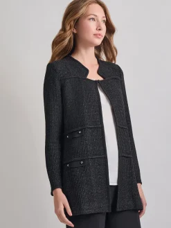 Cable Trim Jacket|Misook Hot