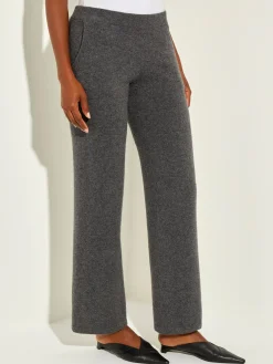 Cashmere Pants - Grey Wide Leg Pants ||Misook New