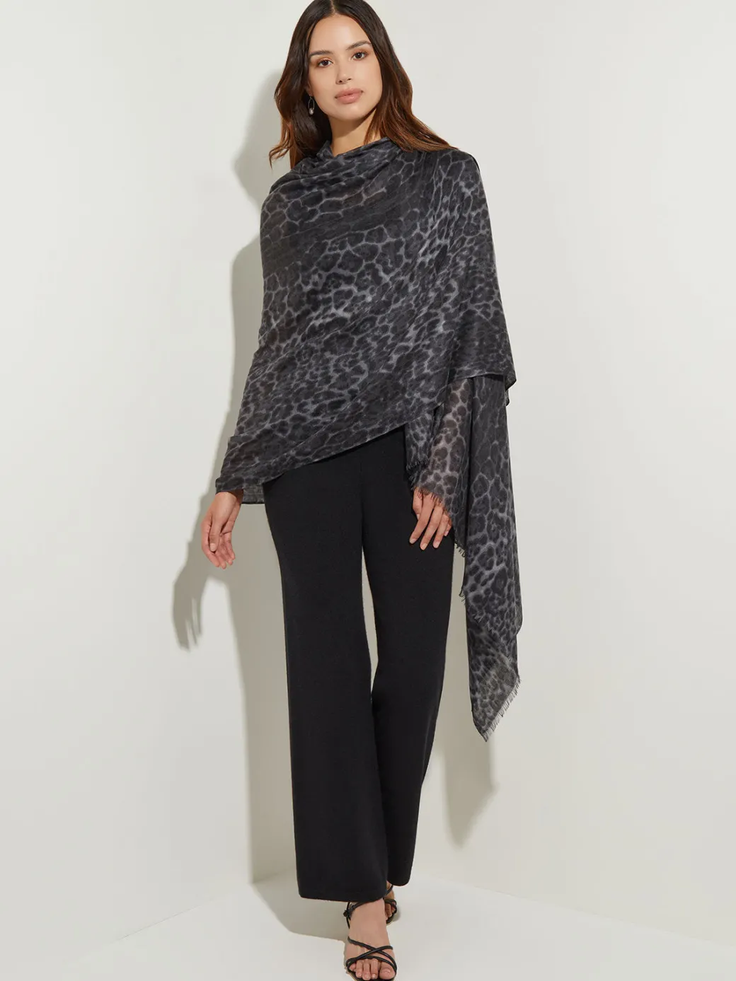 Cashmere Scarf - Leopard Print Scarf ||Misook Discount