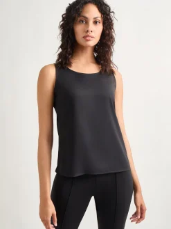 Classic Crepe de Chine Tank Top|Misook Fashion