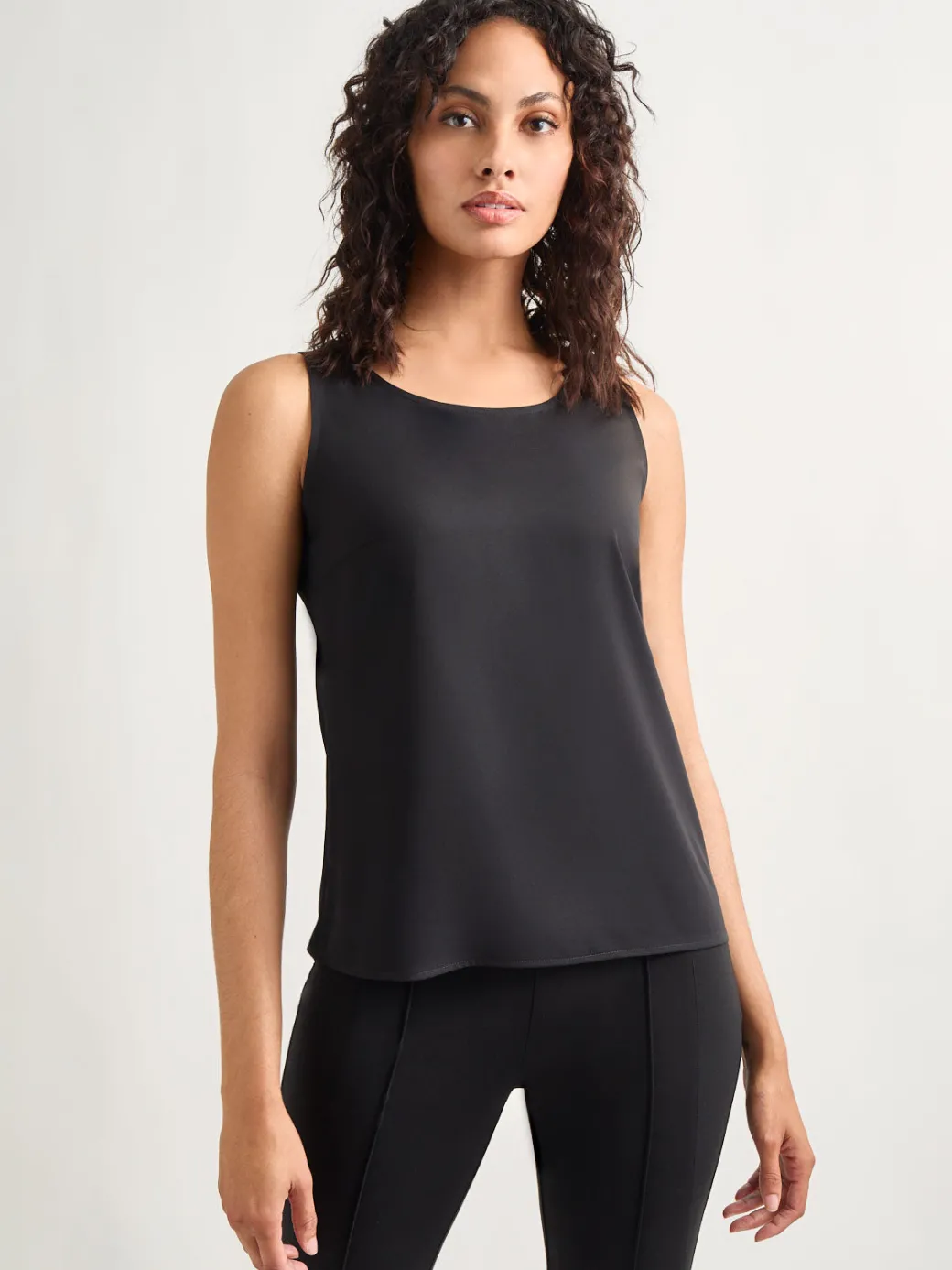 Classic Crepe de Chine Tank Top|Misook Fashion