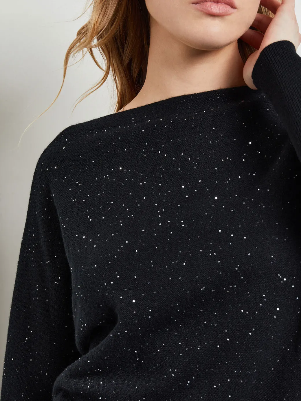 Dolman Sequin Cashmere Sweater|Misook Outlet