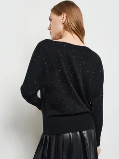 Dolman Sequin Cashmere Sweater|Misook Outlet