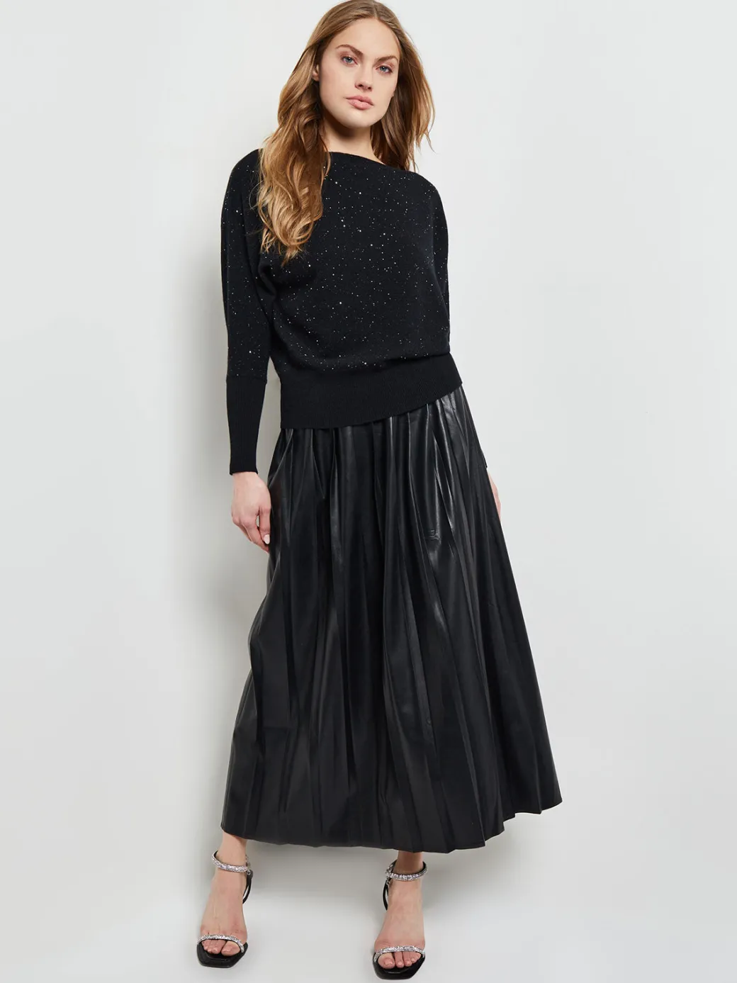 Dolman Sequin Cashmere Sweater|Misook Outlet