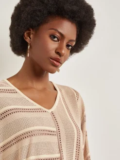 Dolman Sleeve Tunic - Multi-Stitch Soft Knit|Misook Discount