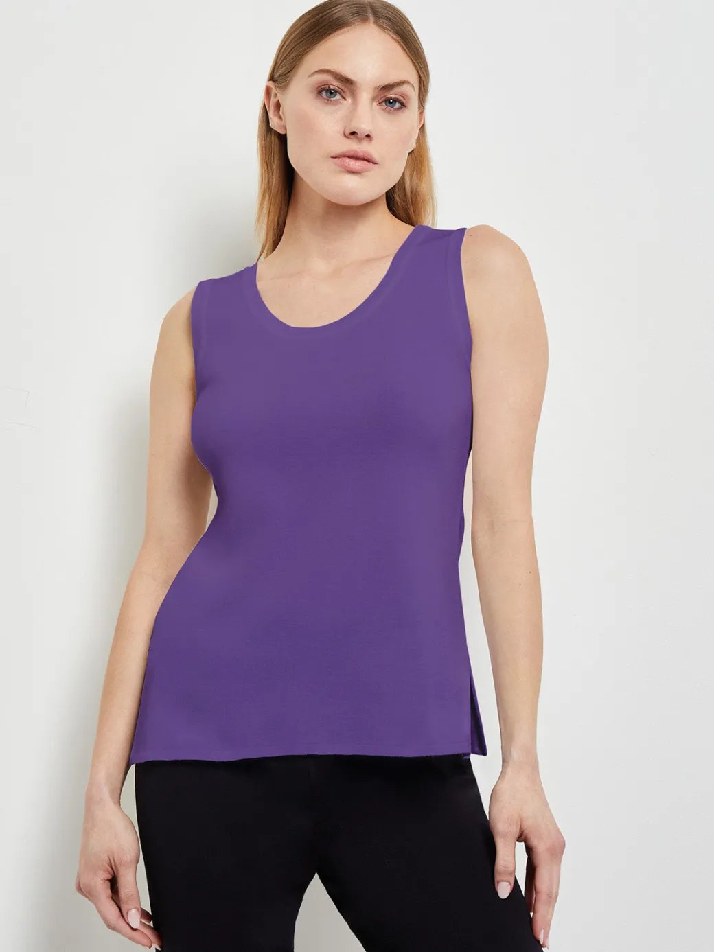 Double Scoop Neck Tank|Misook Online