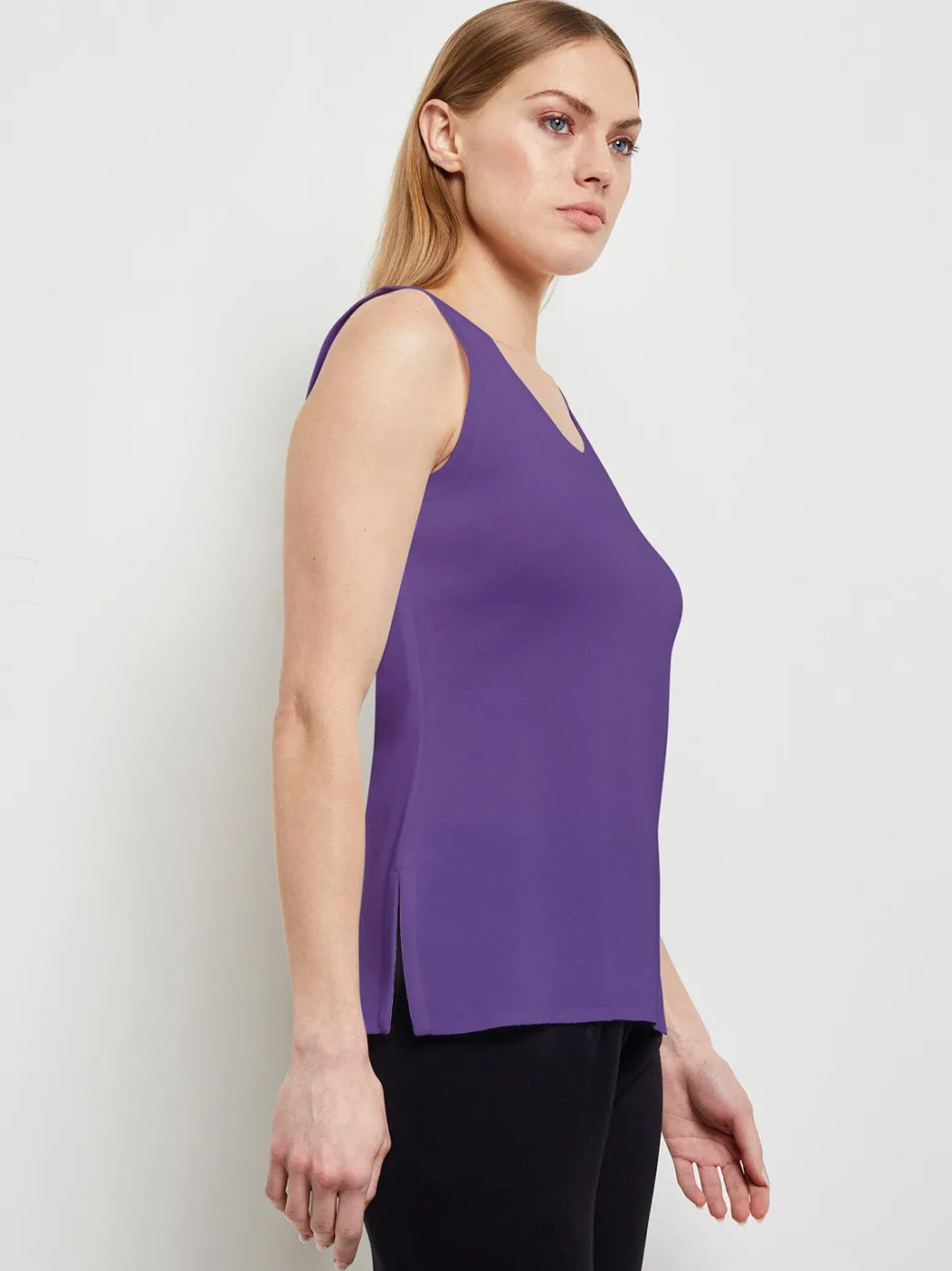 Double Scoop Neck Tank|Misook Online