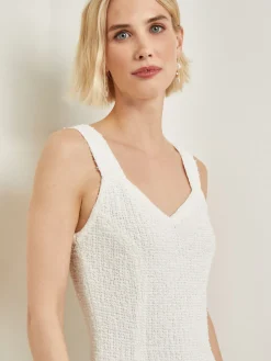 Eyelash Boucle Princess Seam Sheath Dress|Misook Best