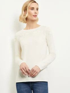 Floral Shimmer Cashmere Tunic|Misook Sale