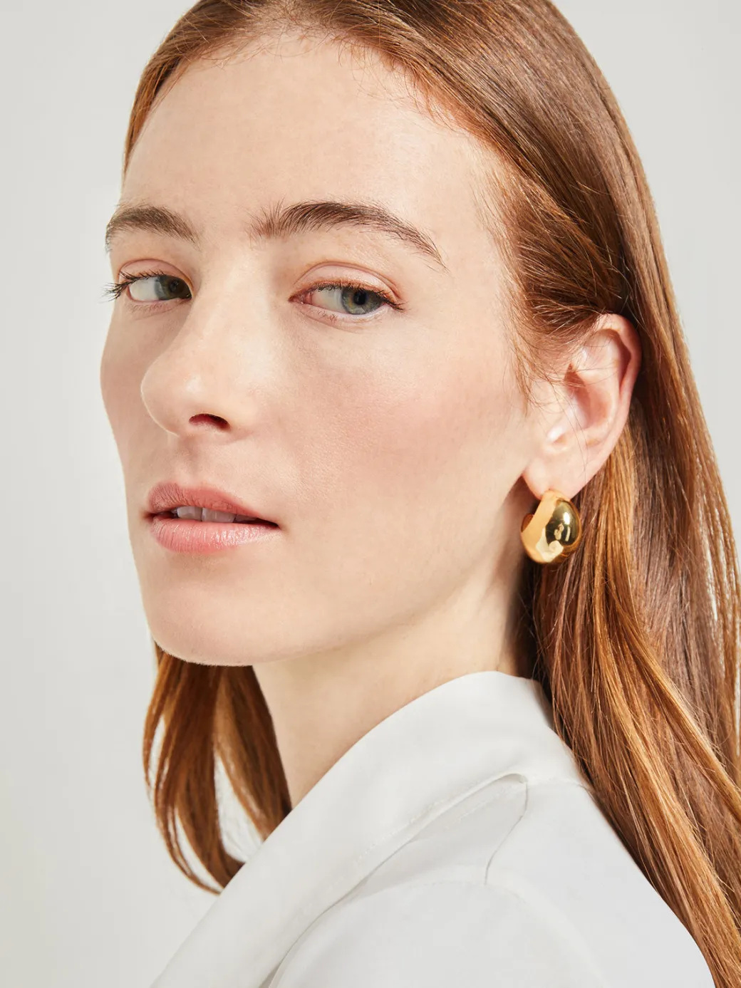 Puffy Hoop Earrings|Misook Sale