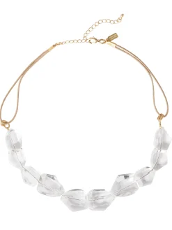 Handmade Crystal Nugget Mixed Back Necklace|Misook Hot