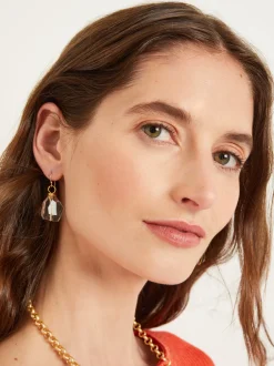 Handmade Crystal Nugget Wire Wrapped Earring|Misook Online