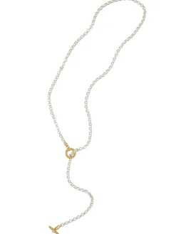 Handmade Gold & Silver Toggle Chain Necklace|Misook Hot