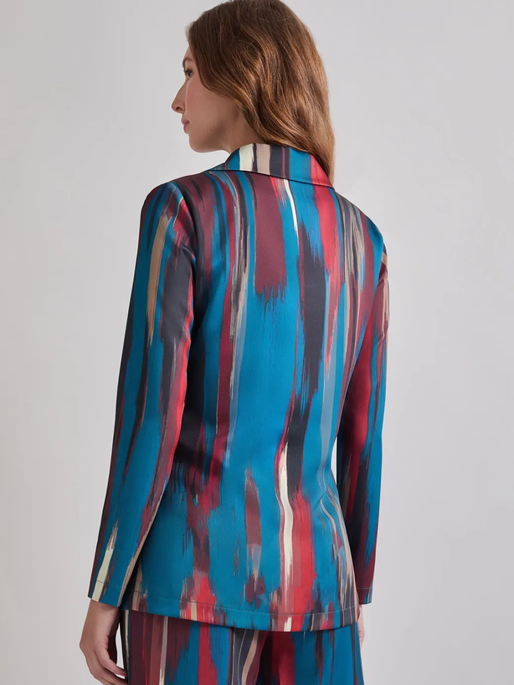 Heritage Fit Double-Breasted Brushstroke Woven Blazer|Misook New