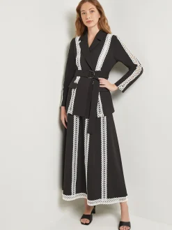 Heritage Fit Jacket - Eyelet Trim Woven Twill|Misook Discount