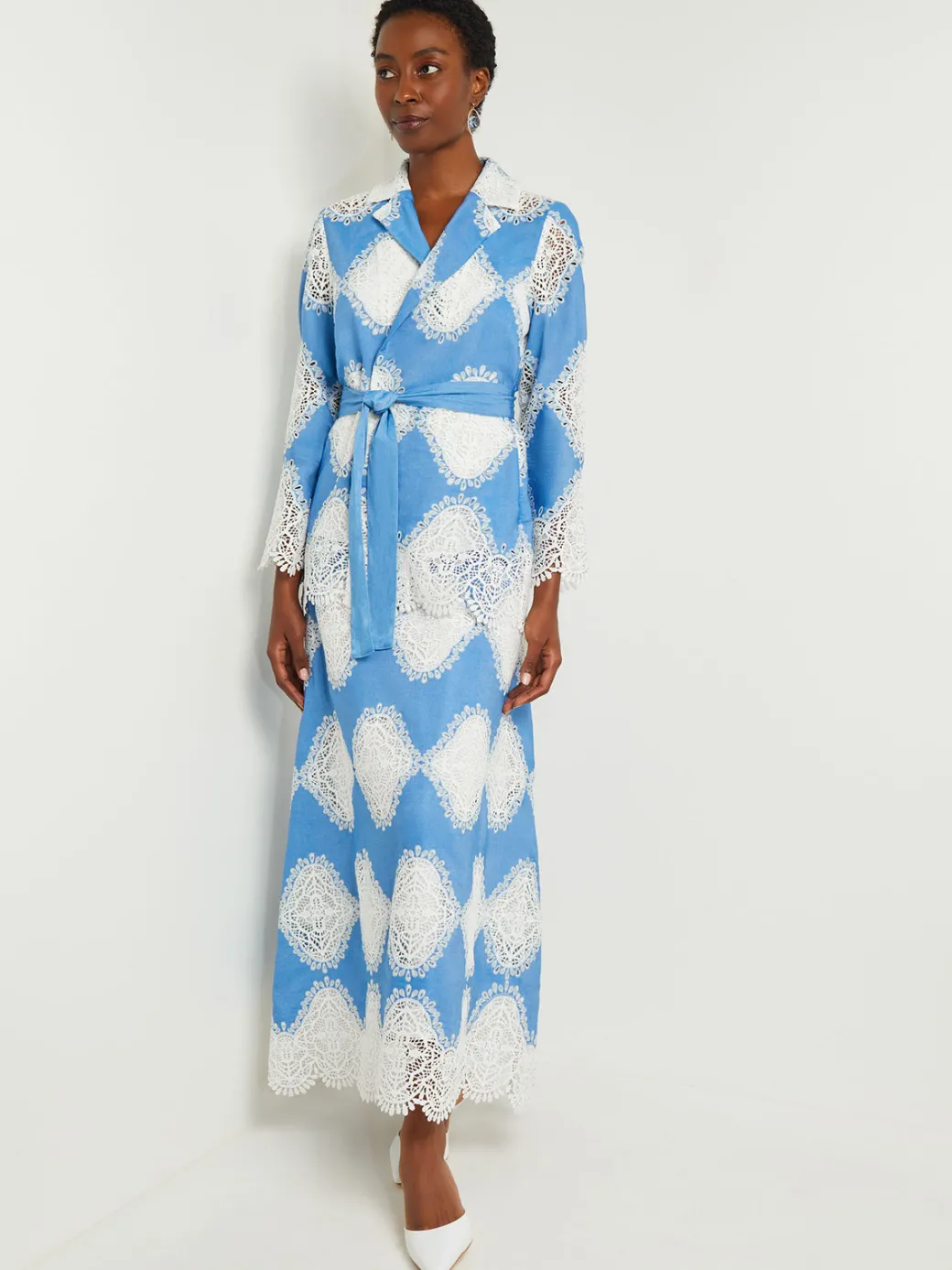 Heritage Fit Jacket - Lace Inset Novelty Woven|Misook Hot