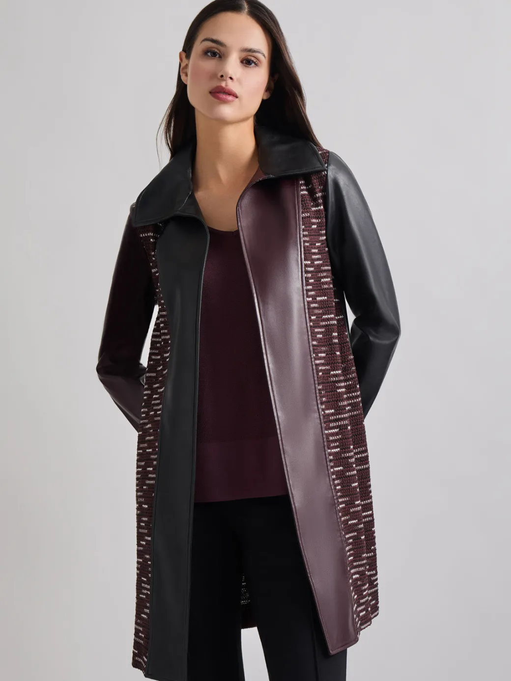 Heritage Fit Mixed Media Multi-Panel Topper|Misook Fashion