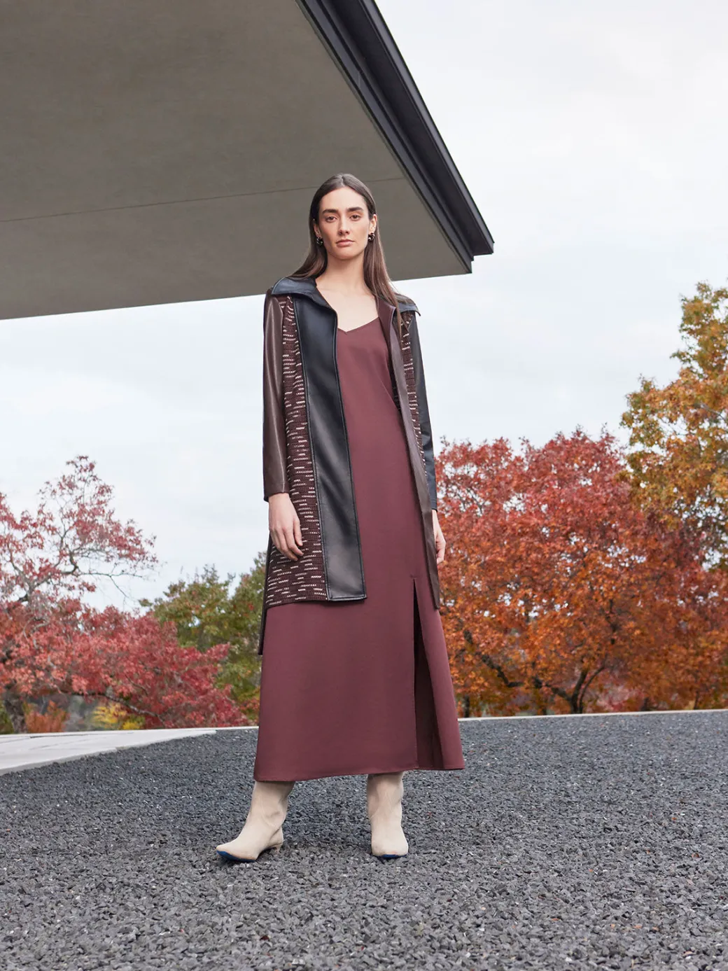 Heritage Fit Mixed Media Multi-Panel Topper|Misook Fashion