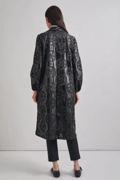 Heritage Fit Open Front Vegan Leather Jacket|Misook Clearance