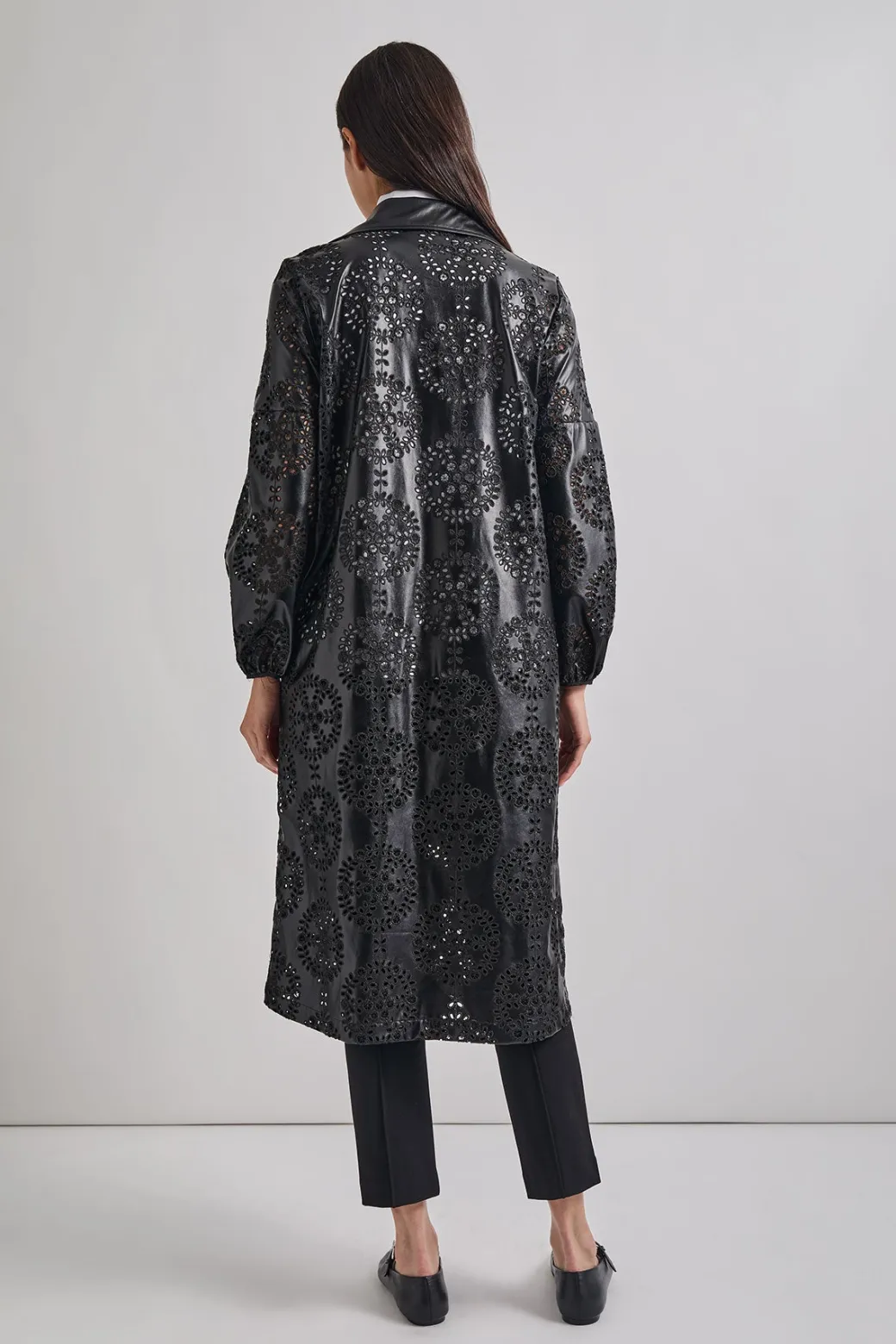 Heritage Fit Open Front Vegan Leather Jacket|Misook Clearance