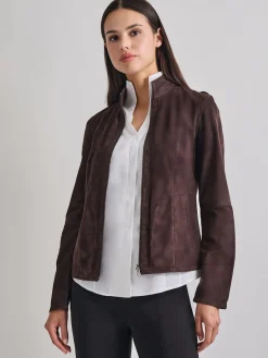 Heritage Fit Reversible Suede Leather Jacket|Misook Best