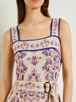 High-Low A-Line Dress - Soft Jacquard Knit|Misook Sale