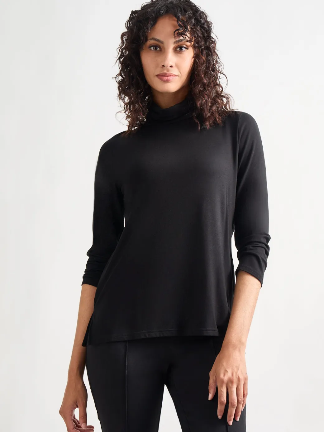 Jersey Turtleneck Top,|Misook Best