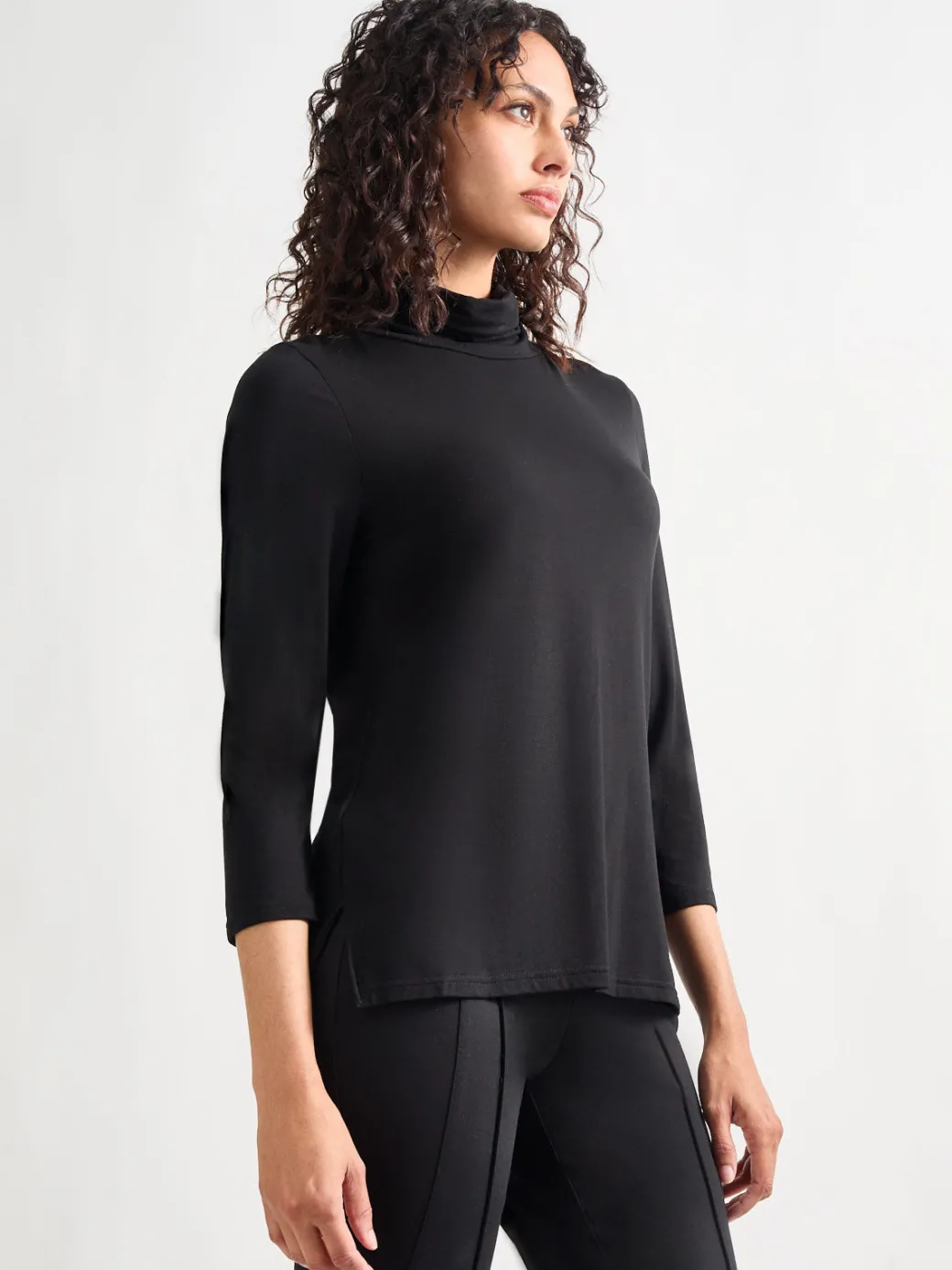 Jersey Turtleneck Top,|Misook Best