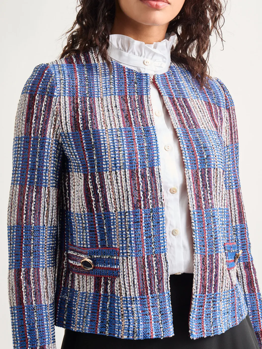 Jewel Neck Tweed Jacket|Misook Discount