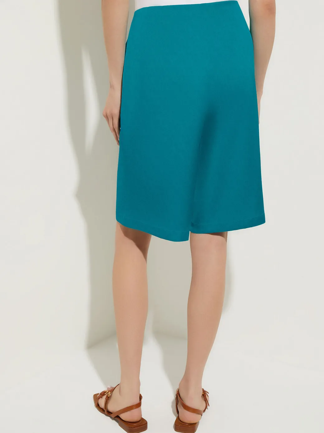 Knee-Length Woven Shorts|Misook Online