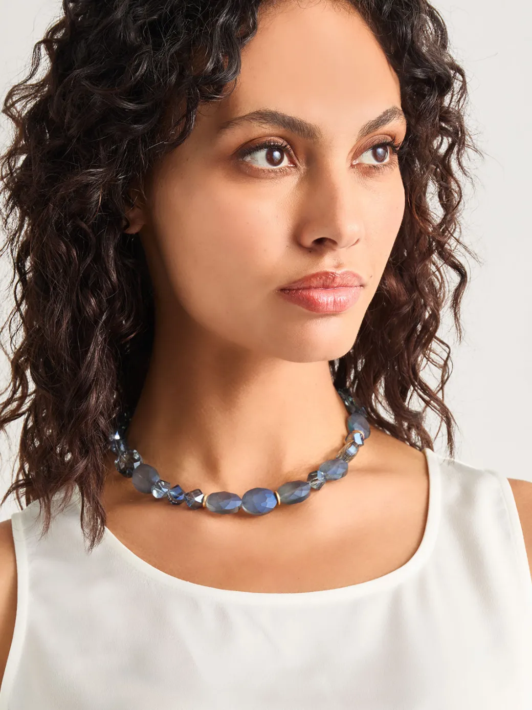 Labradorite Mixed Crystal Necklace|Misook New