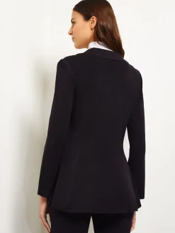 Lace Accent Tailored Knit Blazer|Misook Best