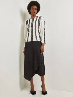 Lace Applique Woven Blouse|Misook Best