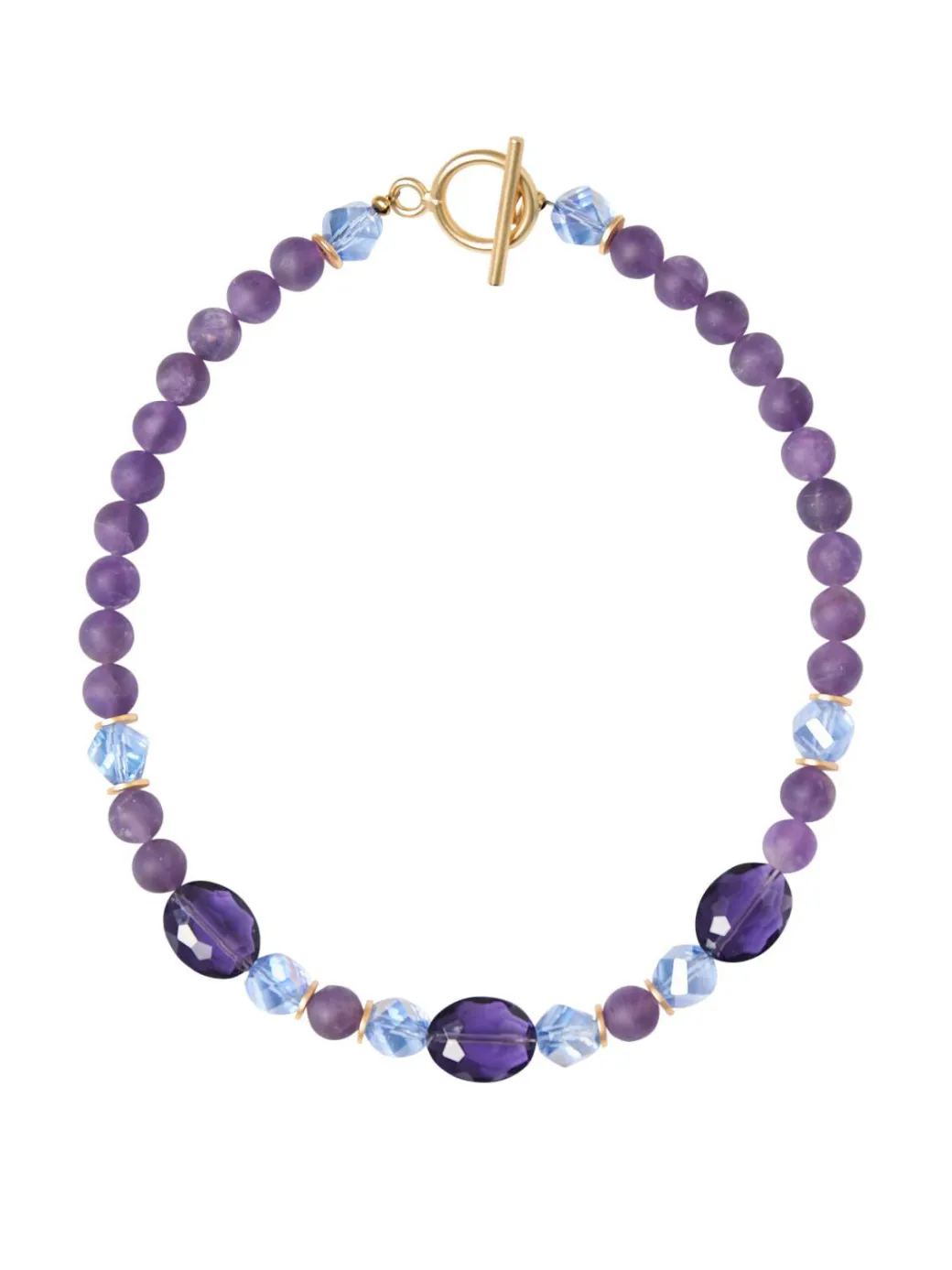 Matte Amethyst Crystal Necklace|Misook Online