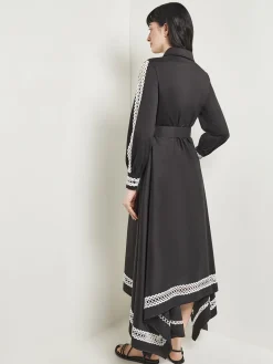 Maxi Dress - Eyelet Trim Cotton|Misook Clearance
