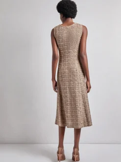 Maxi Fit & Flare Tweed Knit Dress|Misook Sale