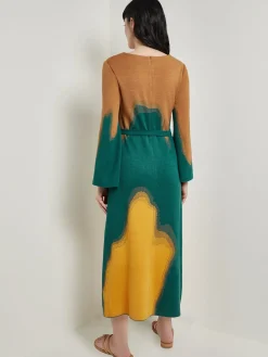 Maxi Shift Dress - Abstract Jacquard Cozy Knit|Misook Best