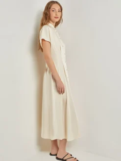 Midi Fit & Flare Dress - Dolman Sleeve Woven|Misook New